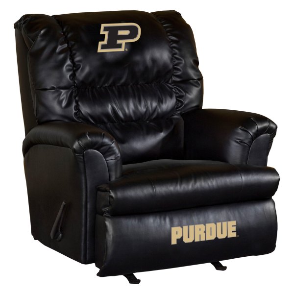 Imperial International® - Collegiate Big Daddy Leather Recliner with Purdue University Logo
