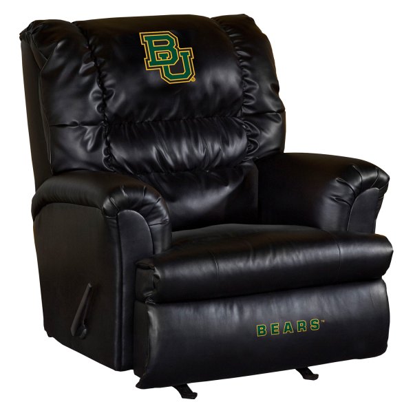 Imperial International® - Collegiate Big Daddy Leather Recliner with Baylor University Logo