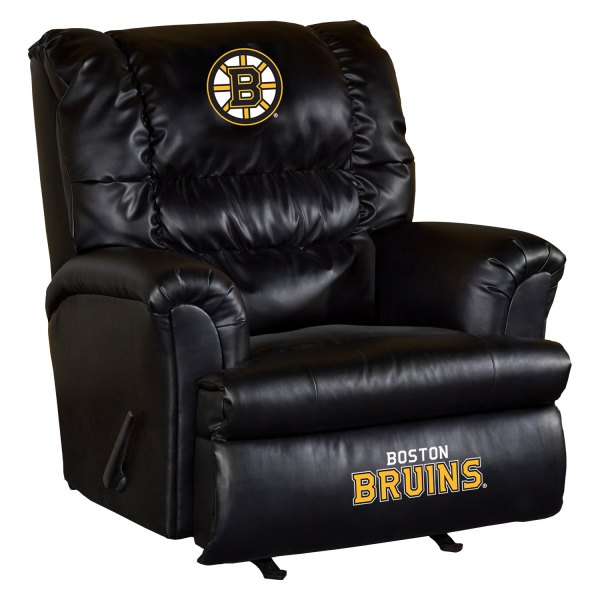 Imperial International® - NHL Big Daddy Leather Recliner with Boston Bruins Logo