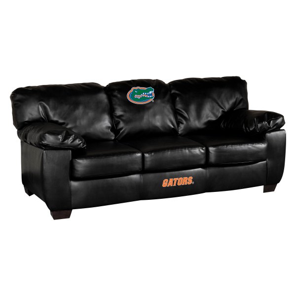 Imperial International® - Collegiate Classic Black Leather Sofa with University of Florida Logo