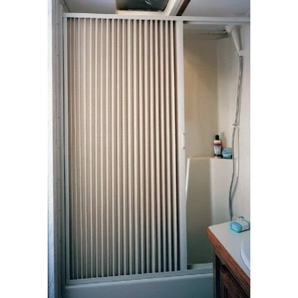 Irvine® - Ivory Vinyl Pleated Shower Door