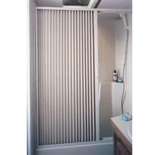 Irvine® - Ivory Vinyl Pleated Shower Door