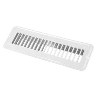 JR Products® - 2" x 10" White Metal Undampered Floor Register
