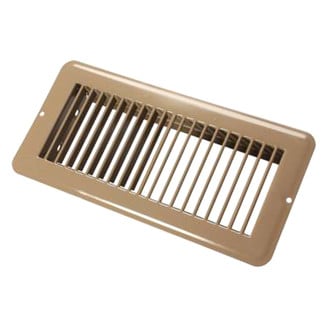 JR Products® - 4" x 10" Metal Undampered Floor Register