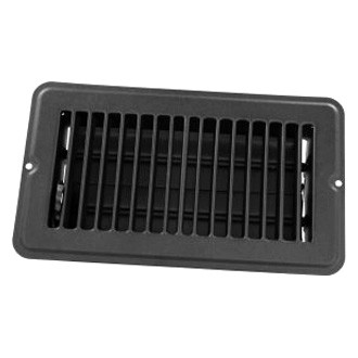 JR Products® - 4" x 8" Black Steel Dampered Floor Register
