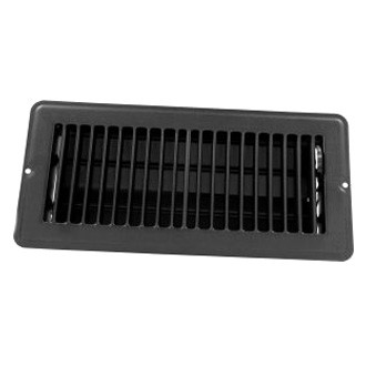 JR Products® - 4" x 10" Black Steel Dampered Floor Register