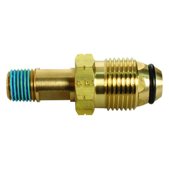 JR Products® - Brass LP Gas Adapter Fitting (1/4" Male Thread to Male POL)