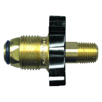 JR Products® - Plastic Hand Wheel LP Gas Adapter Fitting (1/4" Male Thread to Male POL)