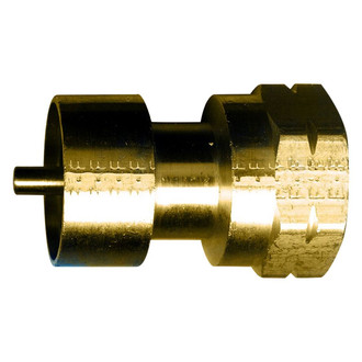 JR Products® - Brass LP Gas Adapter (1"-20 Female Thread to 1"-20 Male Thread)