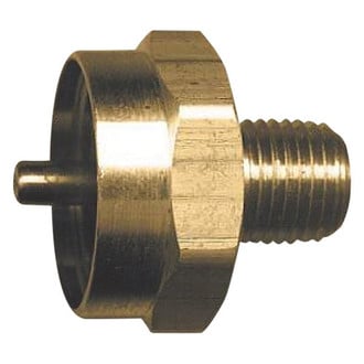 JR Products® - Brass LP Gas Adapter (1"-20 Female Thread to 1/4" Male Thread)