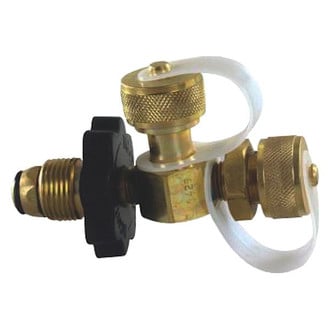 JR Products® - Brass LP Gas Branch Tee (Male POL with O-Ring to 1"-20 Male Thread)