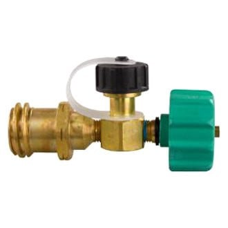 JR Products® - Brass LP Gas Branch Tee (Male Quick Connect / Female Quick Connect to 1"-20 Male Thread)