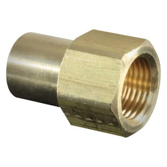 JR Products® - Brass LP Gas Hose Connector (3/8" Female Thread to 1/4" Male Thread)