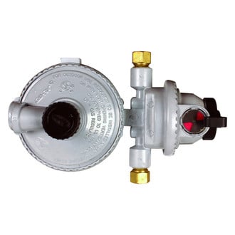 JR Products® - Automatic Changeover Two Stage LP Gas Regulator (1/4" FNPT Inlet x 3/8" FPT Outlet)