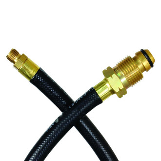 JR Products® - 30" Pigtail LP Gas Hose (Male POL to 1/4" Male Inverted Flare)