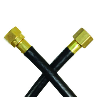 JR Products® - 72" OEM 1/4" LP Gas Hose (3/8" Female Thread Pipe End to 3/8" Female Swivel Flare)