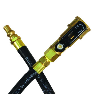 JR Products® - 144" LP Gas Hose (1/4" Male Quick Connect to 1/4" Male Thread Quick Disconnect Coupler End)