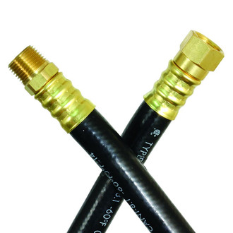 JR Products® - 30" OEM 3/8" LP Gas Hose (3/8" Female Pipe Cylinder Thread to 3/8" Male Thread Pipe End)