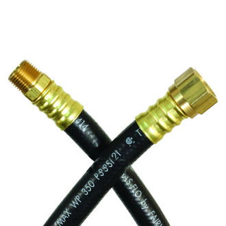 JR Products® - 60" OEM 3/8" LP Gas Hose (1/2" Female Pipe Cylinder Thread to 3/8" Male Pipe Thread)