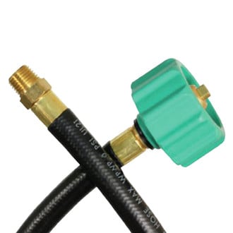 JR Products® - Pigtail OEM 1/4" LP Gas Hose (QCC (Quick Check Connector) to 1/4" Male Pipe Thread)