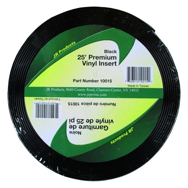 JR Products® - 25' Black Vinyl Premium Trim Insert