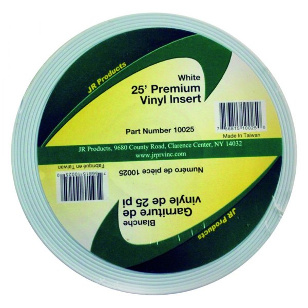 JR Products® - 25' White Vinyl Premium Trim Insert