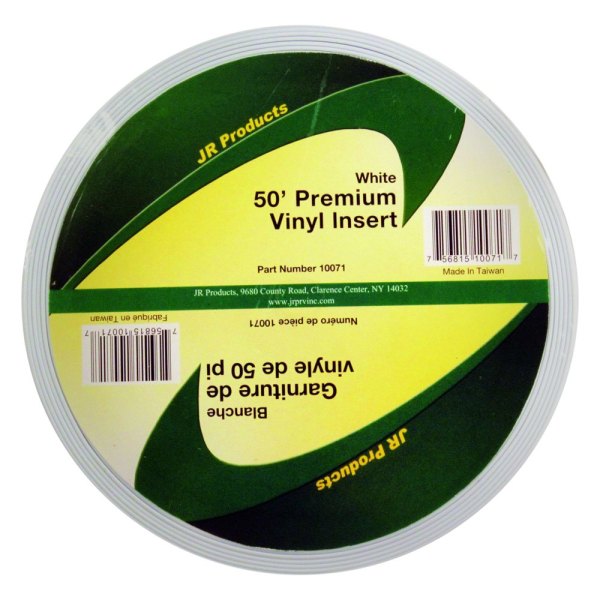 JR Products® - 50' White Vinyl Premium Trim Insert