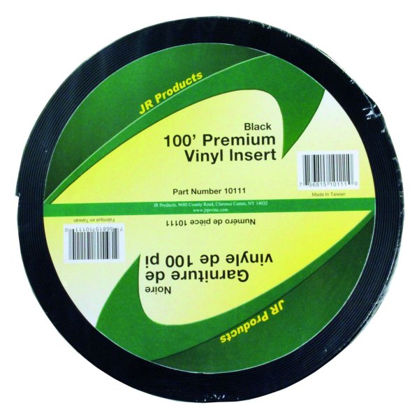 JR Products® - 100' Black Vinyl Premium Trim Insert