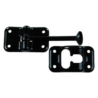 JR Products® - 3.5"L T-Style Black Plastic Door Holder