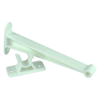 JR Products® - 5.5"L C-Clip Polar White Plastic Door Holder