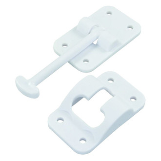 JR Products® - 3.5"L T-Style Polar White Plastic Door Holder
