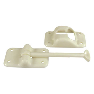 JR Products® - 3.5"L T-Style Colonial White Plastic Door Holder