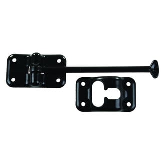 JR Products® - 6"L T-Style Black Plastic Door Holder