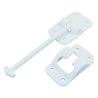 JR Products® - 6"L T-Style Polar White Plastic Door Holder