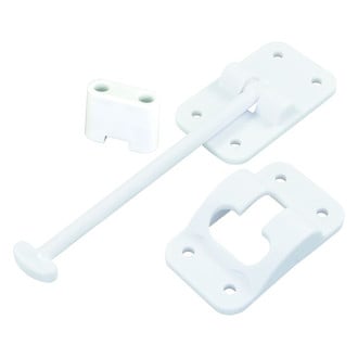 JR Products® - 6"L T-Style Polar White Plastic Door Holder with Bumper