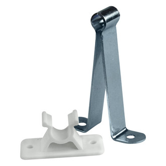 JR Products® - 3"L C-Clip Silver Plastic Door Holder
