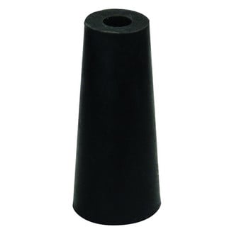 JR Products® - 2.2"L Industrial Rubber Black Tapering Wall Door Bumper
