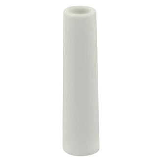 JR Products® - 2.8"L Durable Plastic White Tapering Wall Door Bumper