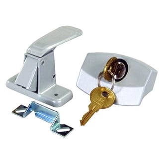 JR Products® - Silver Die Cast Steel Locking Door Latch