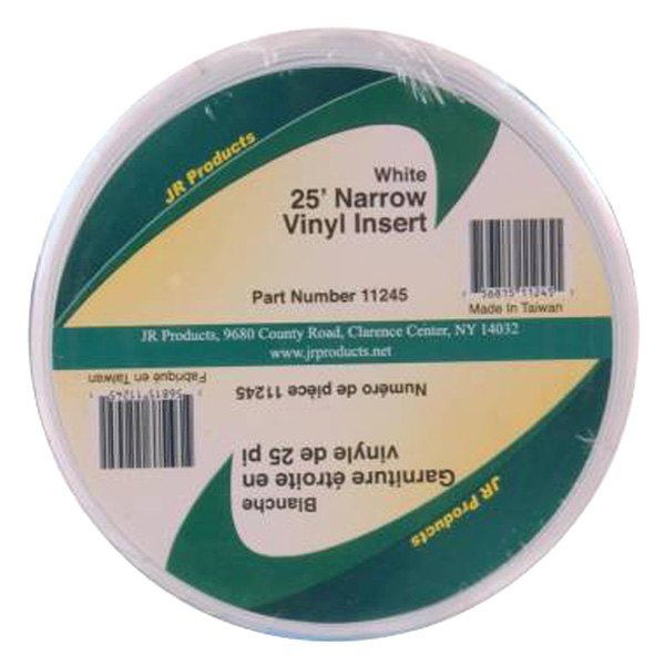 JR Products® - 25' White Vinyl Narrow Trim Insert