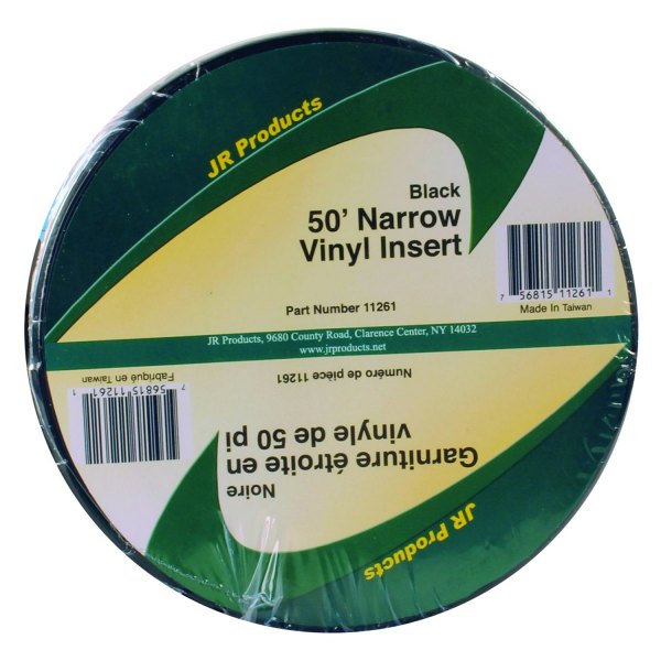 JR Products® - 50' Black Vinyl Narrow Trim Insert