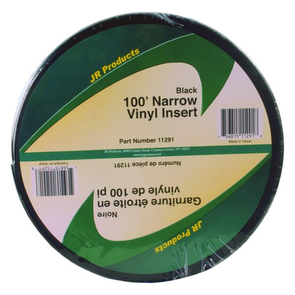 JR Products® - 100' Black Vinyl Narrow Trim Insert