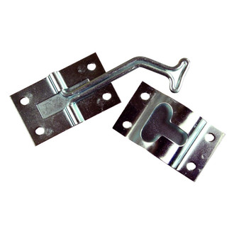 JR Products® - 45° T-Style Silver Zinc Plated Steel Door Holder