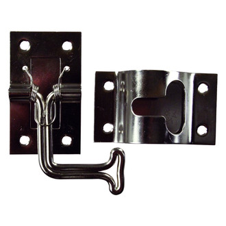 JR Products® - 4"L 90° T-Style Silver Stainless Steel Door Holder