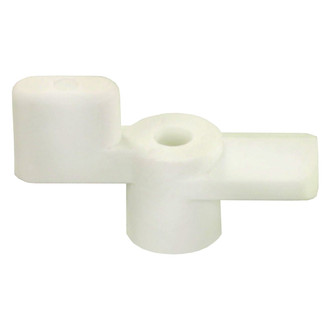 JR Products® - 1/4"H 180° Pivoting Polar White Fold Down Door Holders
