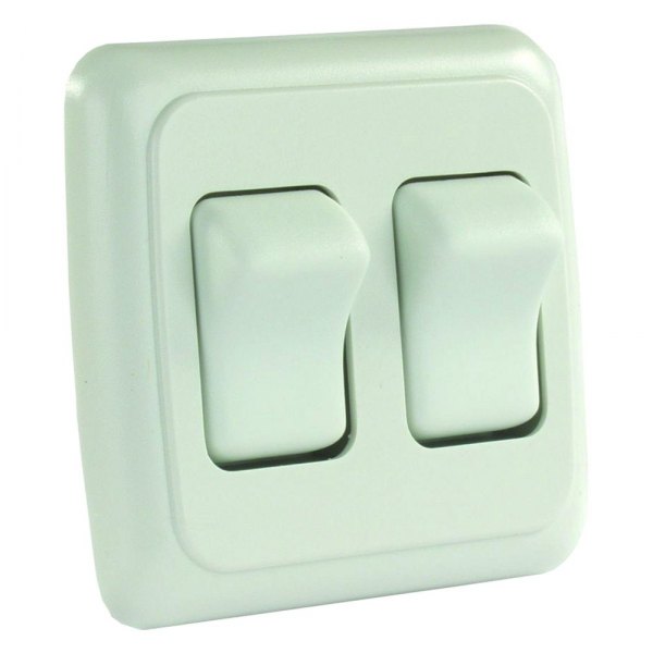 JR Products® - Double SPST On/Off White Lighting Switch