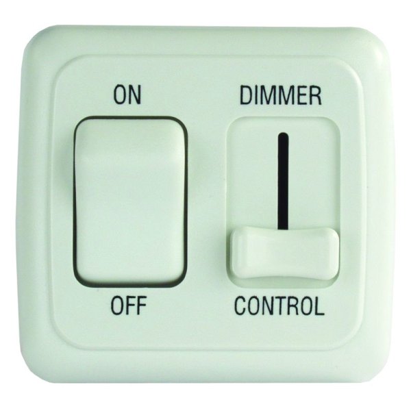 JR Products® - Labled White Dimmer Switch