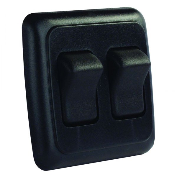 JR Products® - Double SPST On/Off Black Lighting Switch