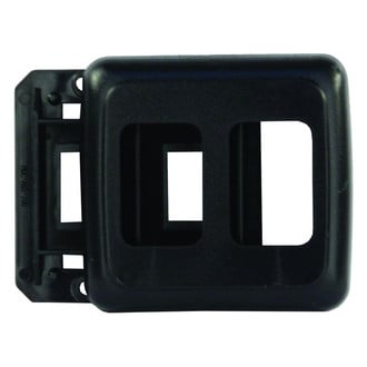 JR Products® - Double Black Oblong Face Plate for Multi Purpose Switches (1.63" x 2.44")