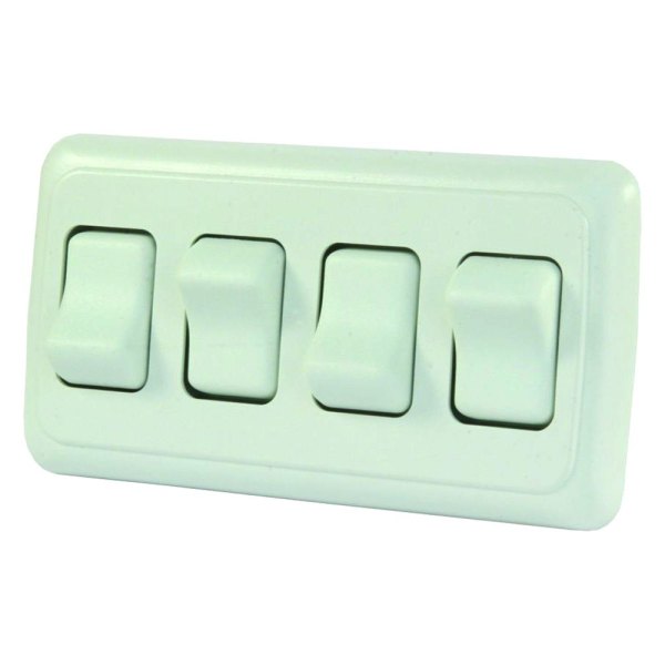 JR Products® - Quad SPST On/Off White Lighting Switch